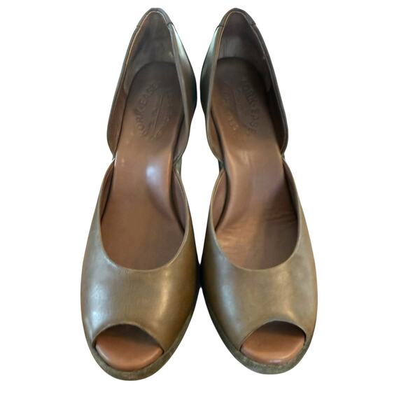 Kork Ease Women's Liliana Olive Green Leather and Suede Wedge Pumps - Size 8/39 - Picture 5 of 10